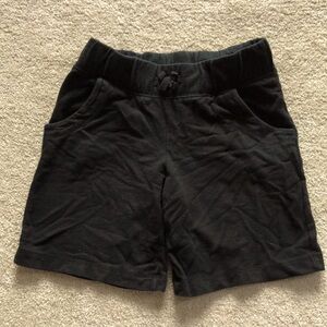 Girls black cotton shorts